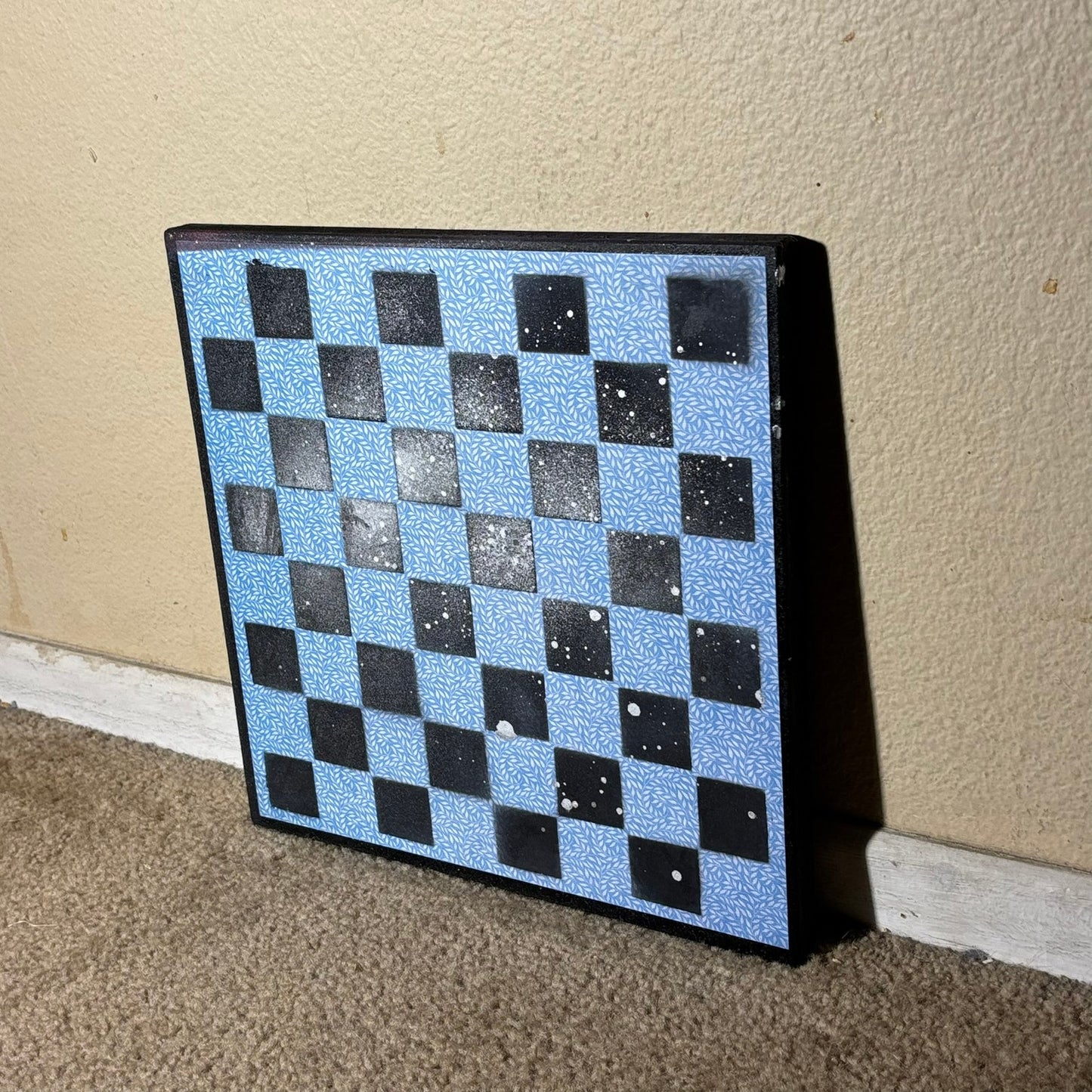 Simple Blue - Scrapbook Chess Board