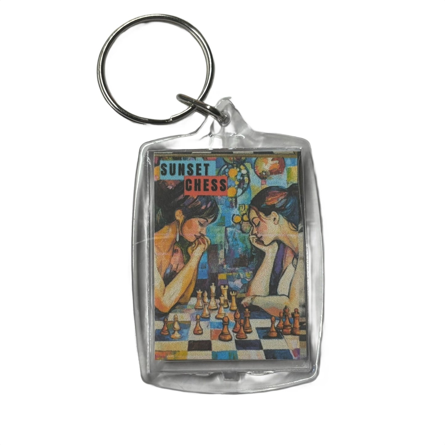 Beauties Play - Chess  Photo Keychain