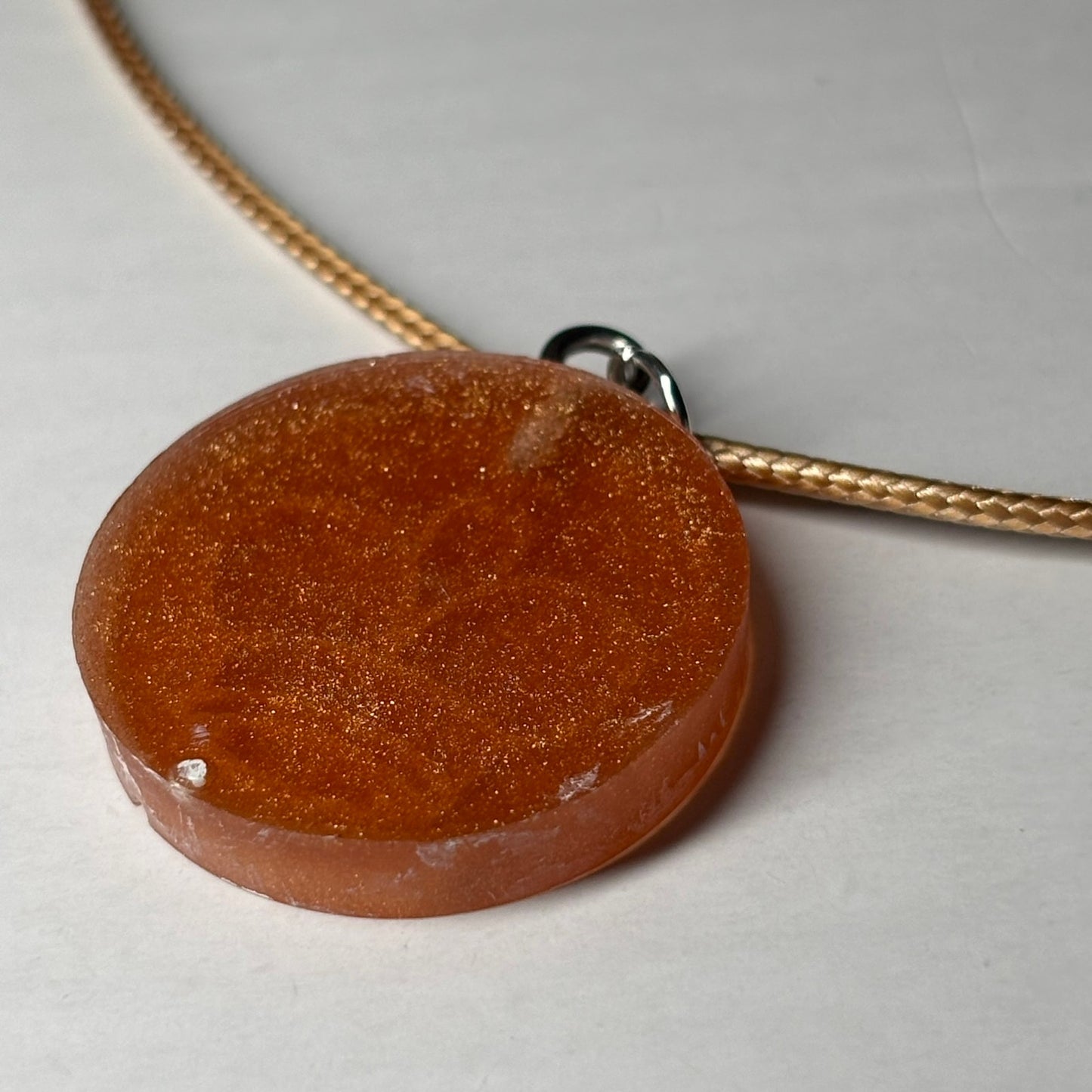 Dark Orange King - Handmade Resin Chess Necklace