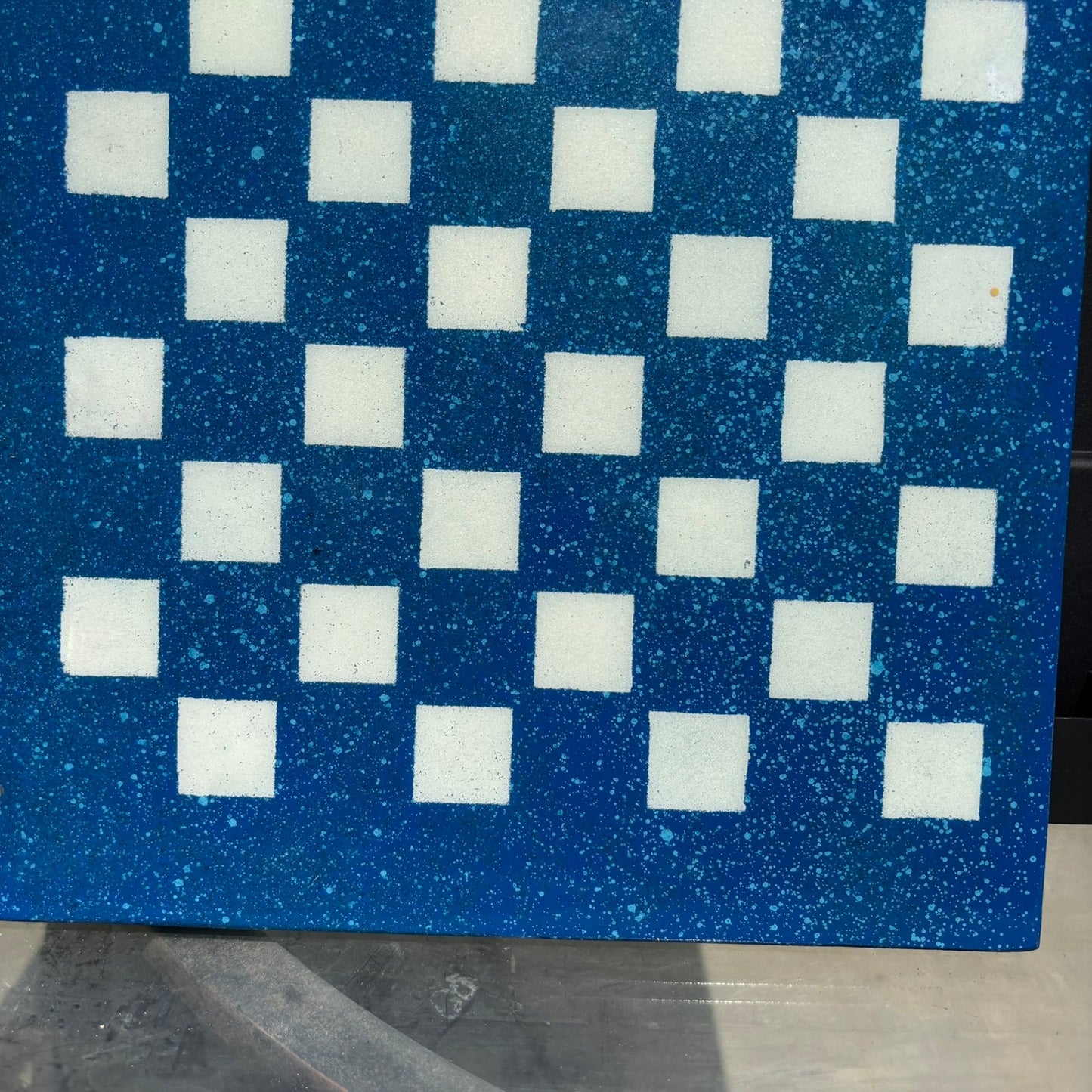 Royal Blue - Resin Coated Chess Board