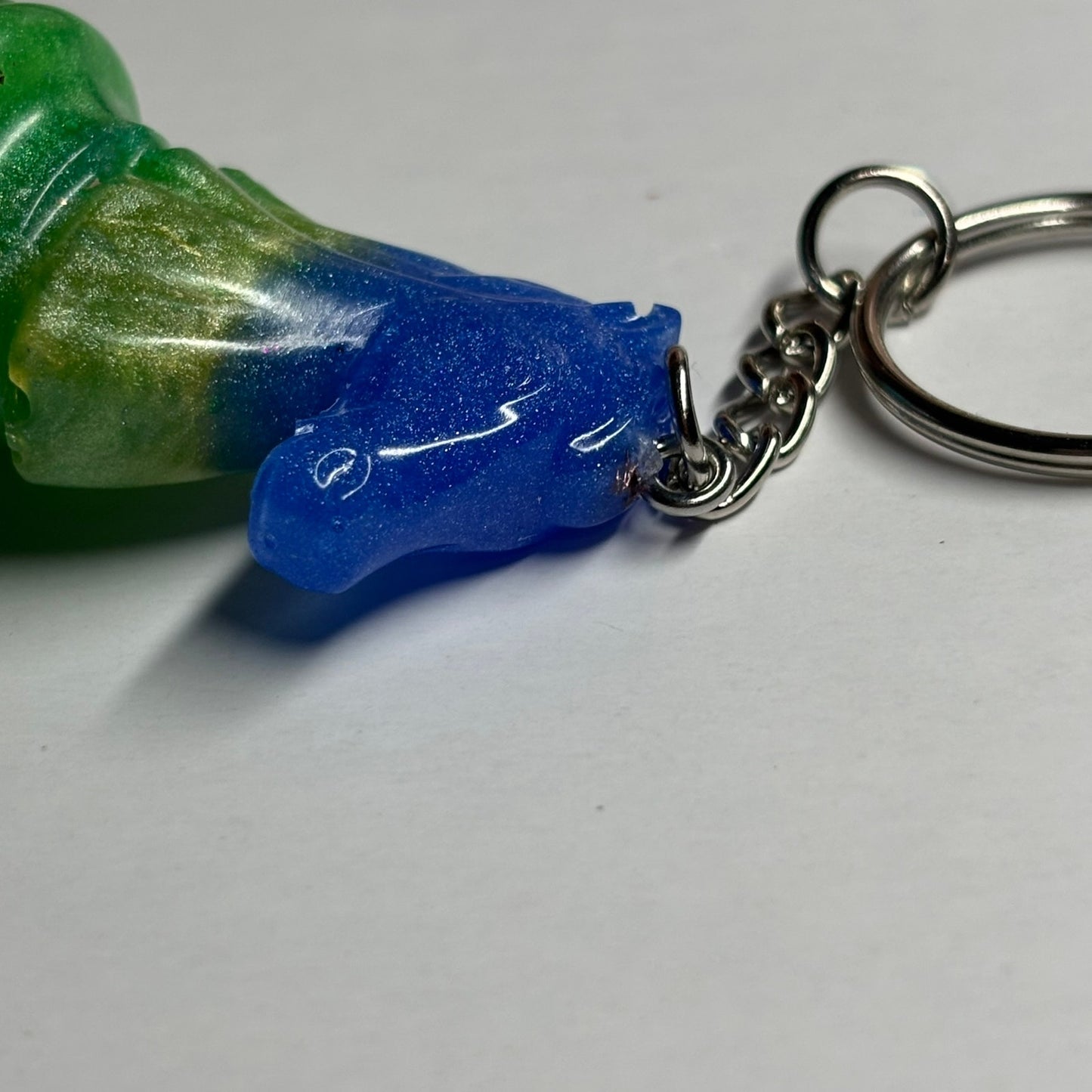 Blue Green Knight - Handmade Resin Keychain