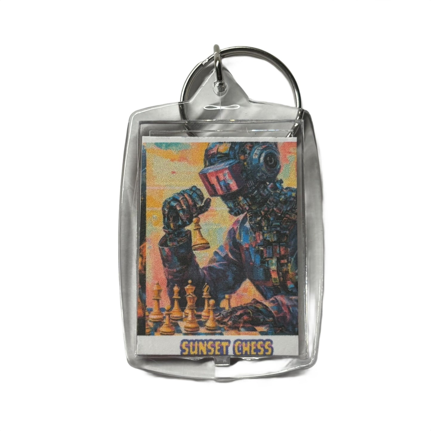 The Robo Think - Chess  Photo Keychain