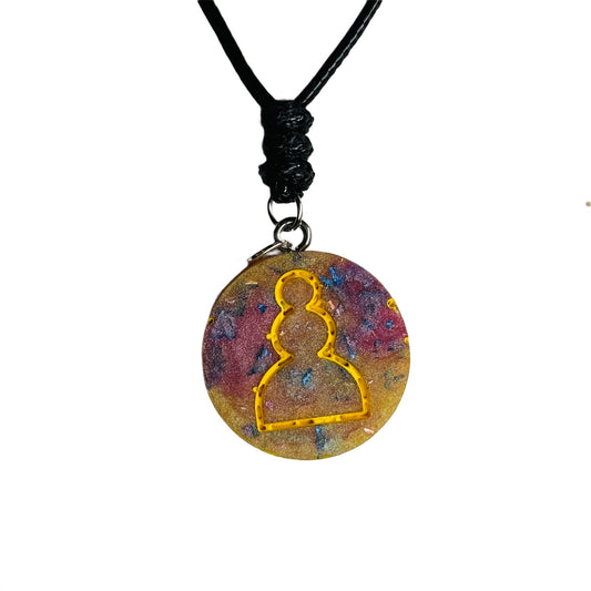 Vintage Pawn Mix - Handmade Resin Chess Necklace