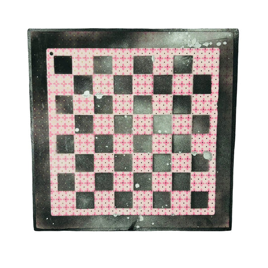 Pink Pattern - Scrapbook Chess Board