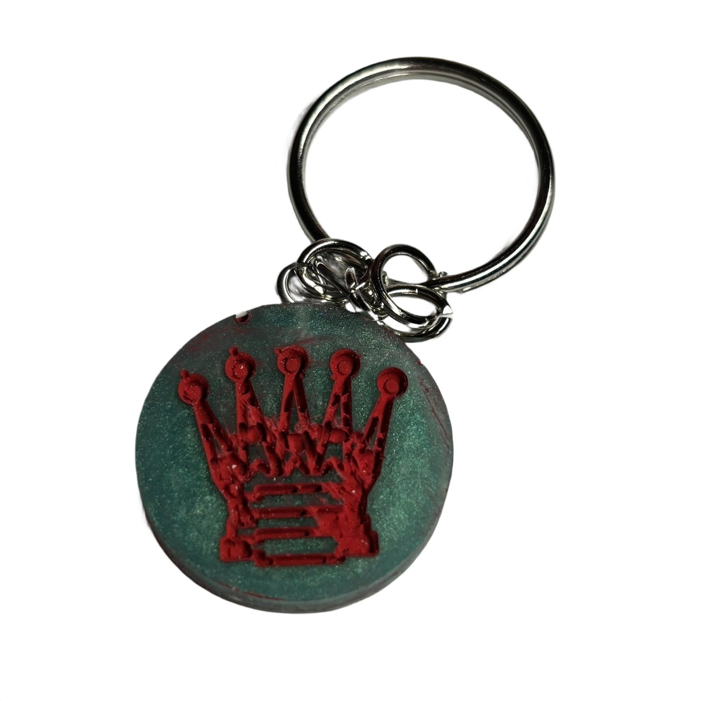 Green red Queen - Handmade Resin Keychain