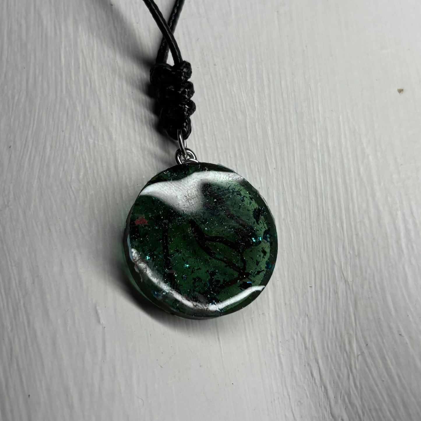 Green Knight - Handmade Resin Chess Necklace