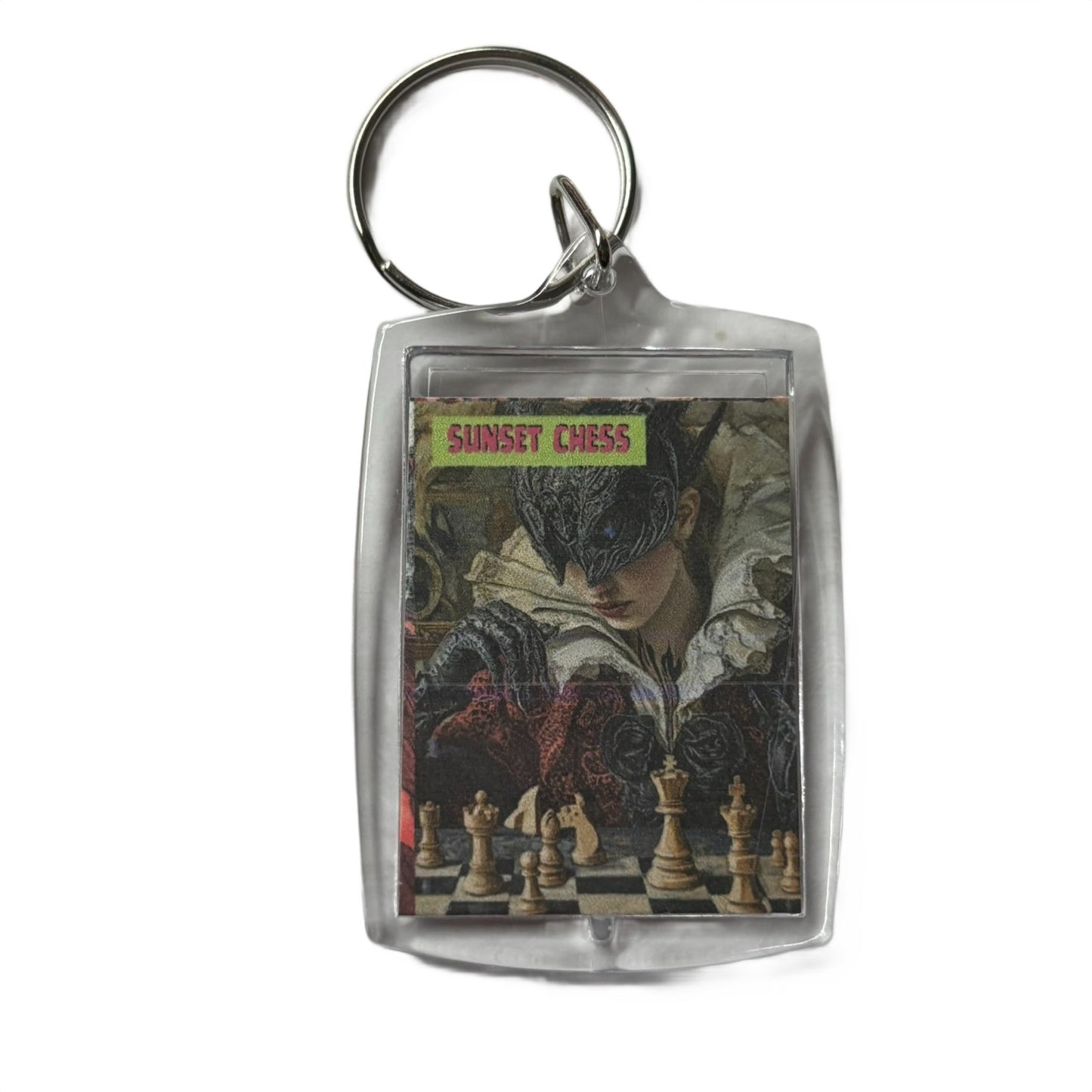 Masked Woman - Chess  Photo Keychain