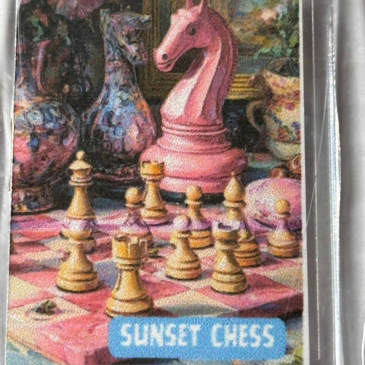 Pink Set - Chess  Photo Keychain