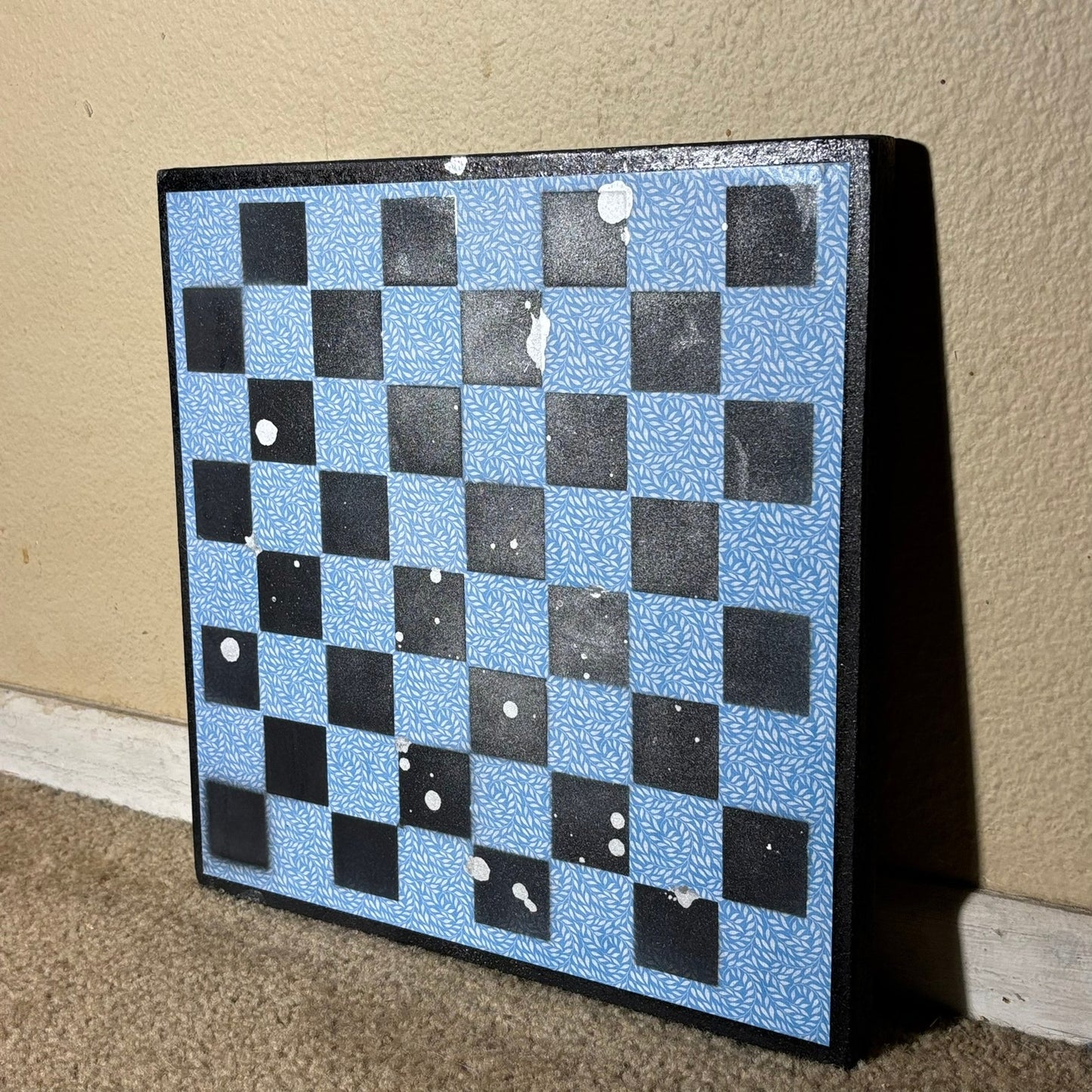 Simple Blue - Scrapbook Chess Board