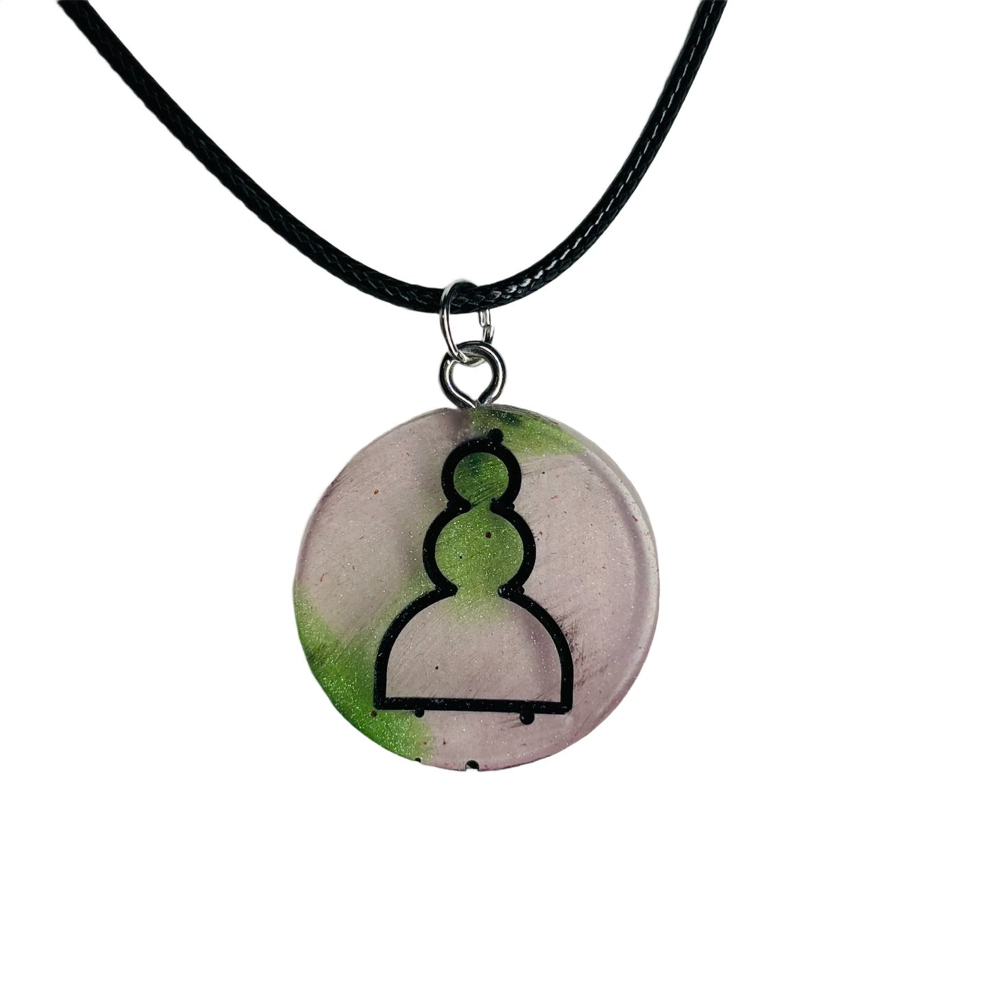 Translucent Natural Pawn - Handmade Resin Chess Necklace