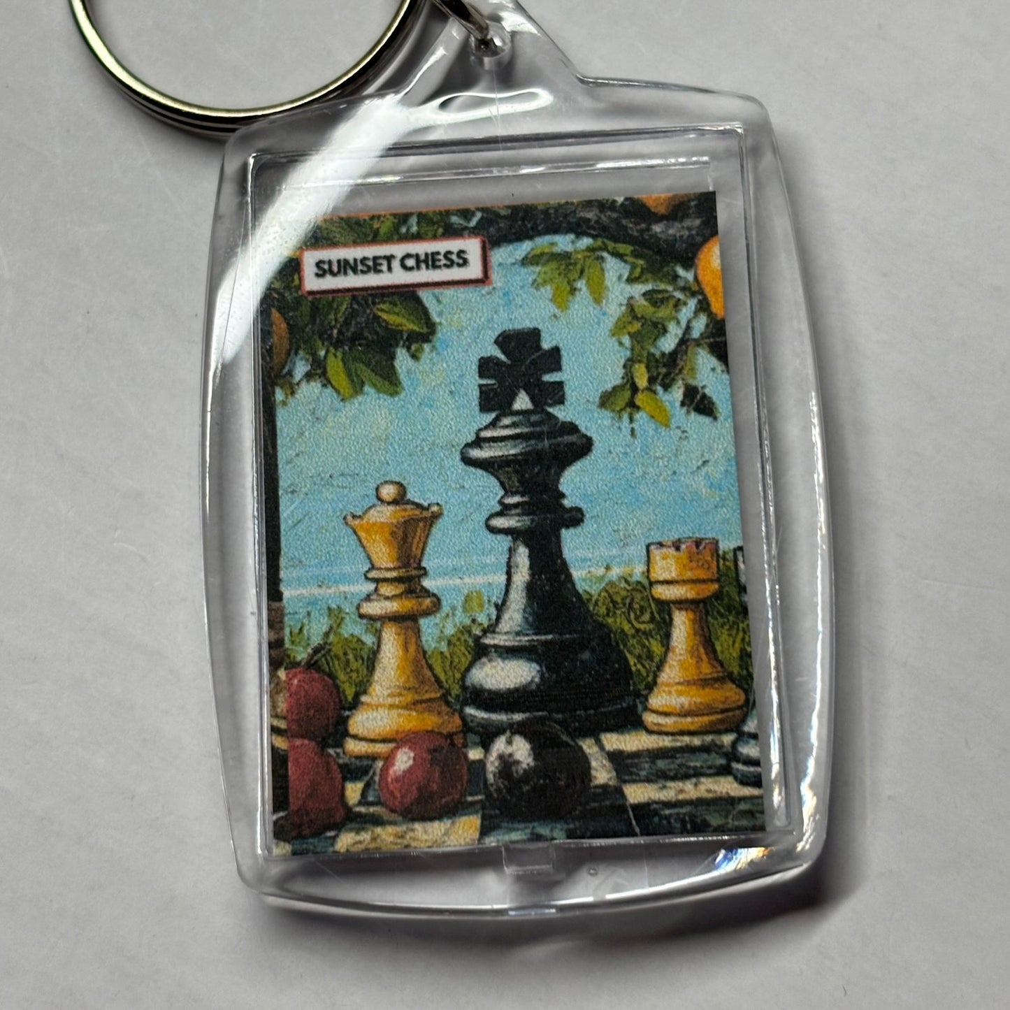 Retro - Chess  Photo Keychain