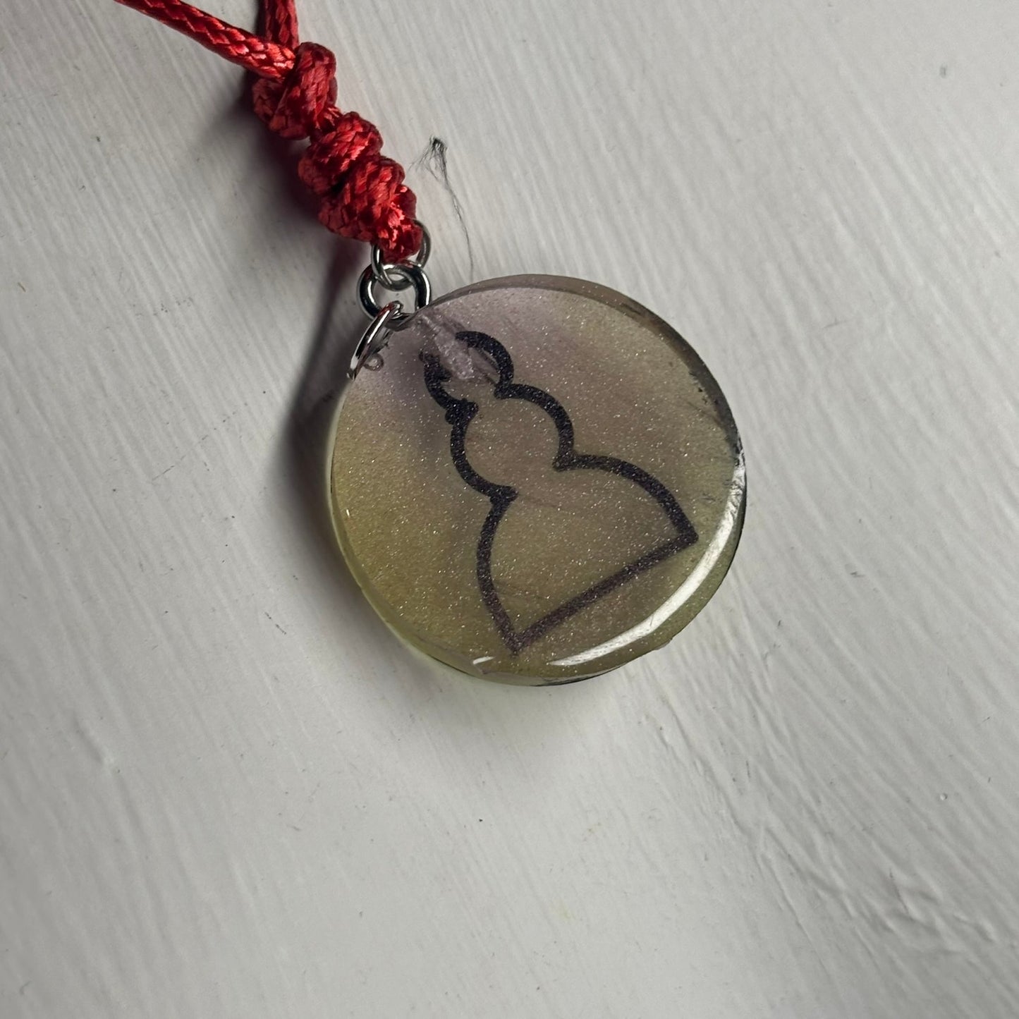 Classic Yellow Pawn - Handmade Resin Chess Necklace