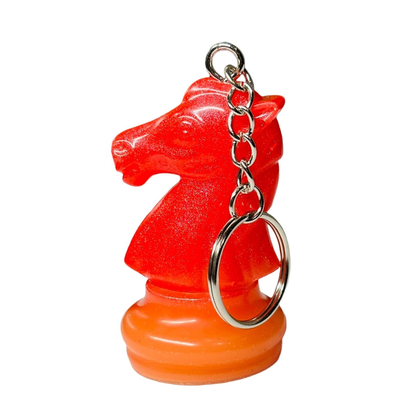 Hot Red Knight - Handmade Resin Keychain - Large Edition