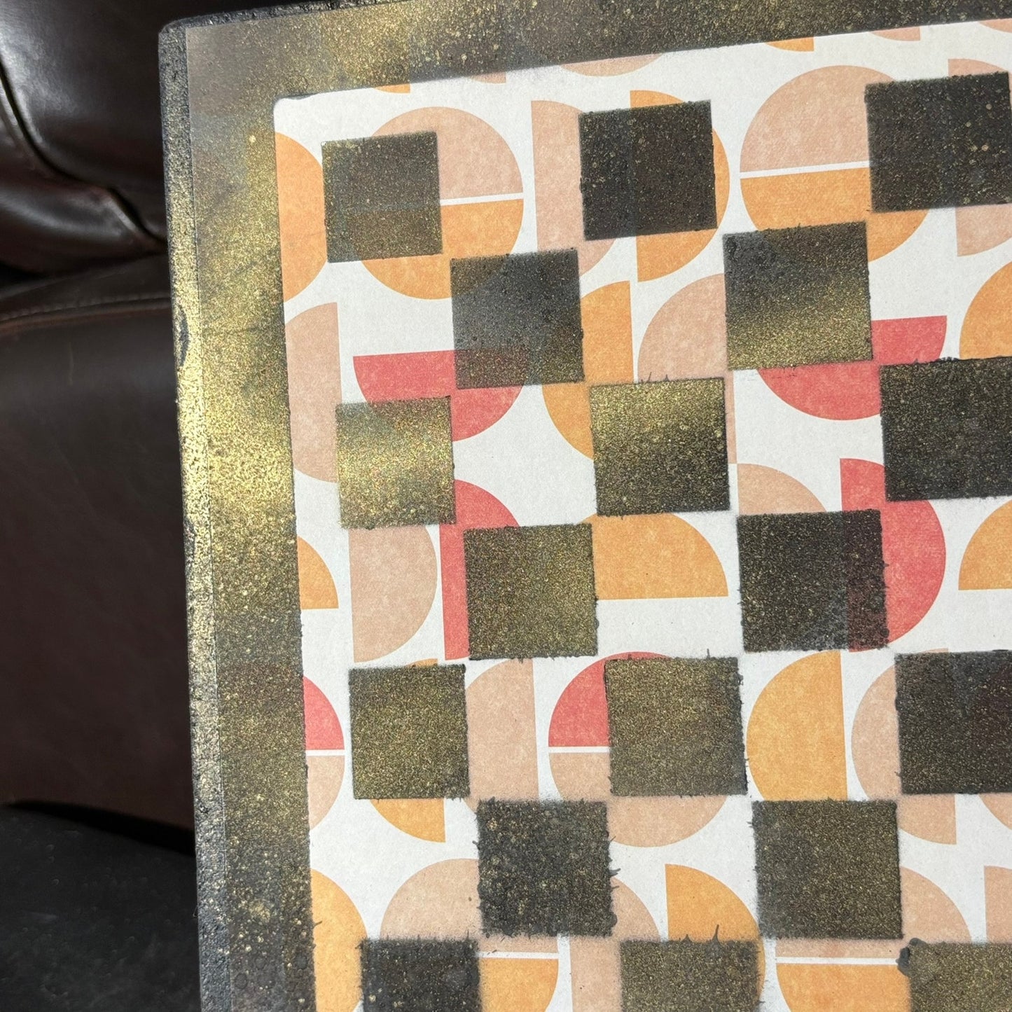 Golden Hue Peach Cream - Scrapbook Chess Board