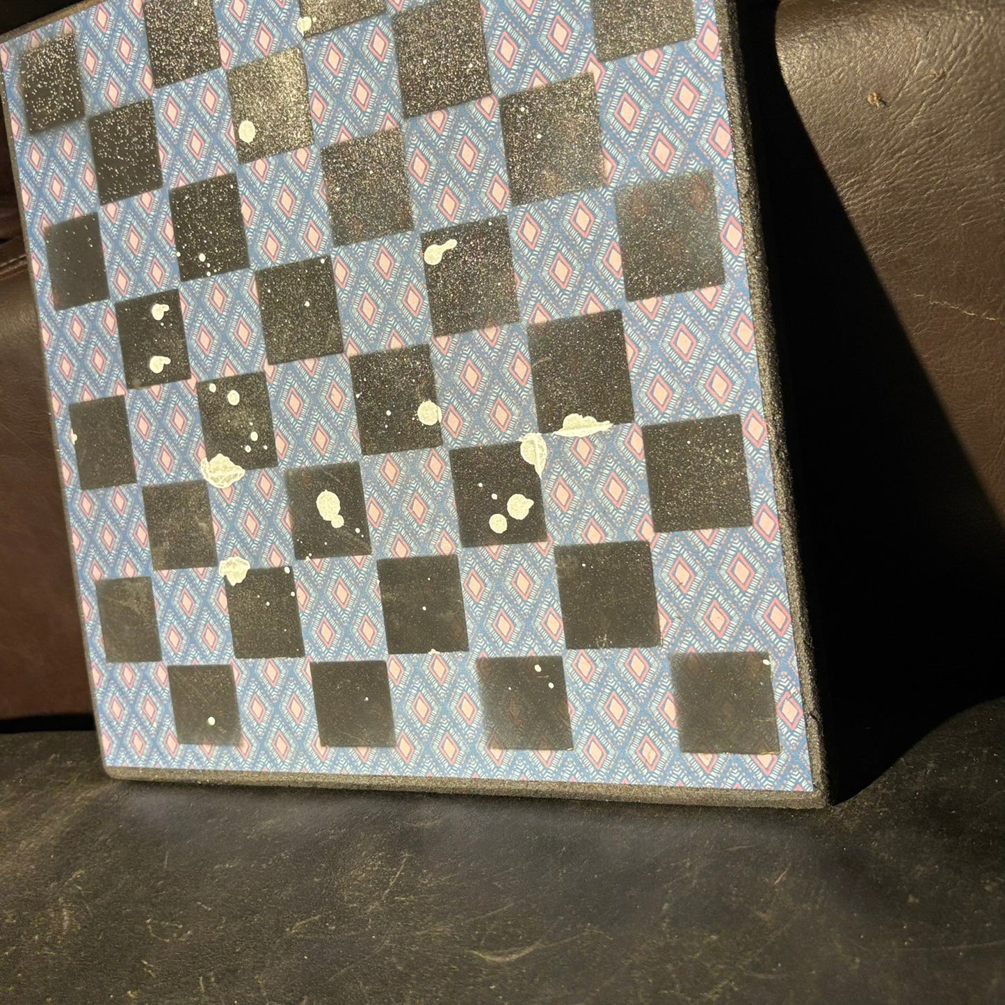 Simple Blue & Pink - Scrapbook Chess Board