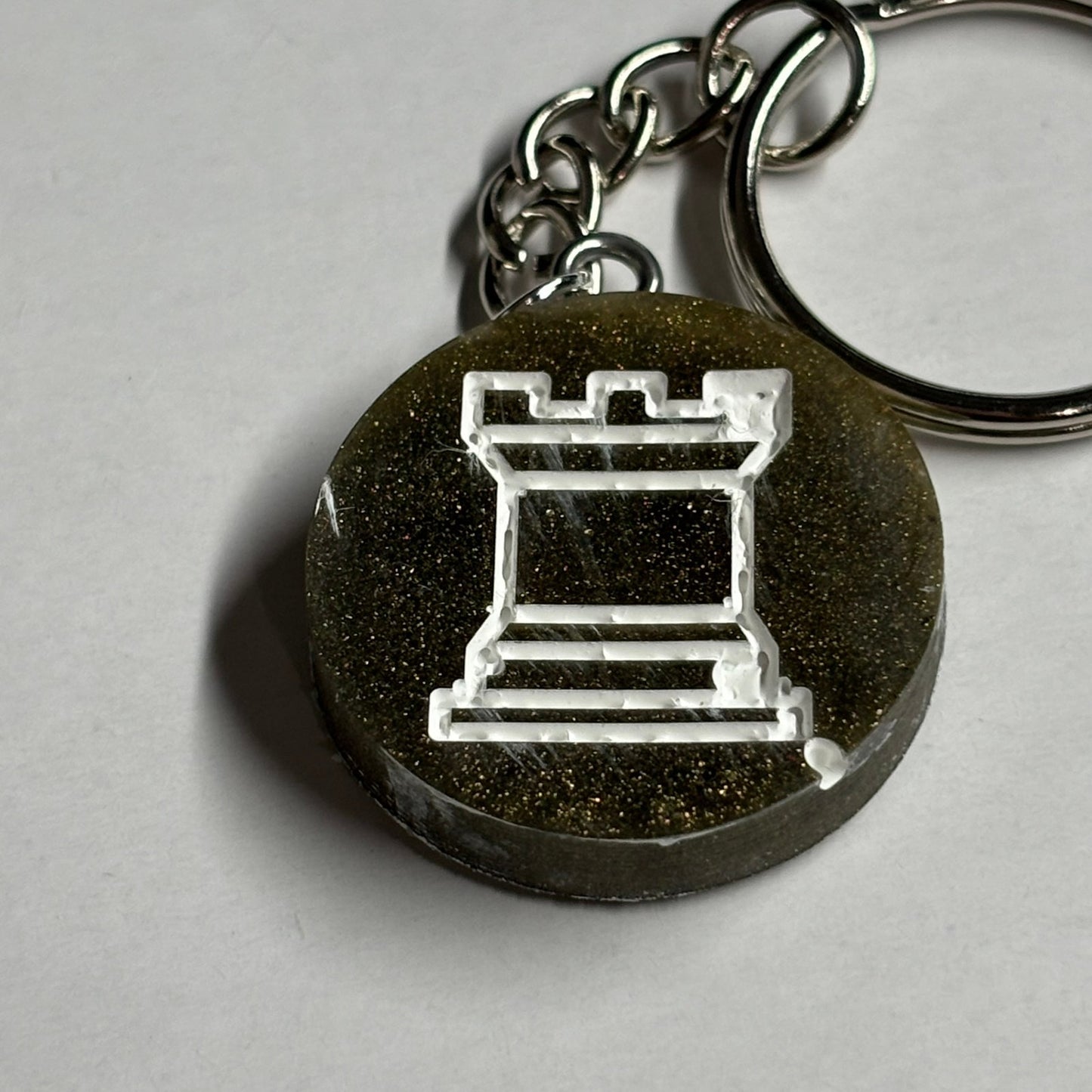 Simple Rook - Handmade Resin Keychain