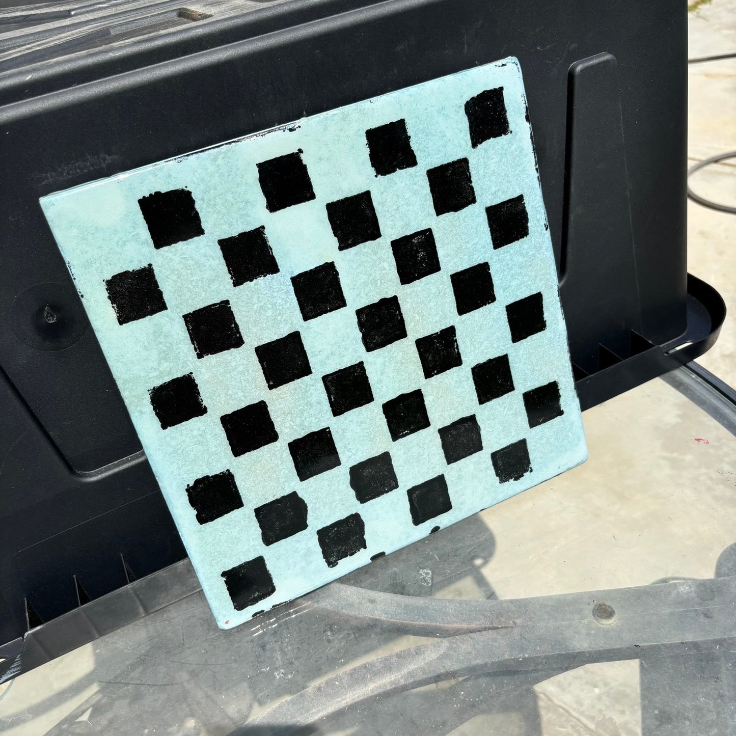 Mint Blue - Resin Coated Chess Board