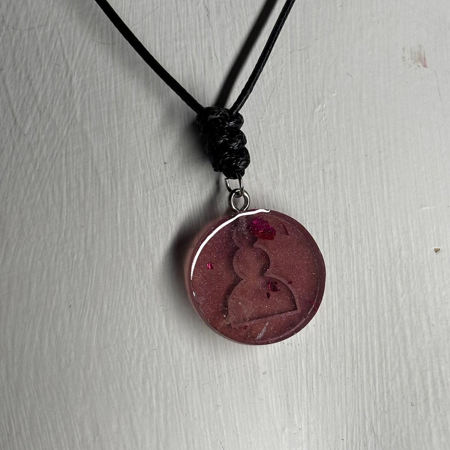 Classy Pink Pawn - Handmade Resin Chess Necklace