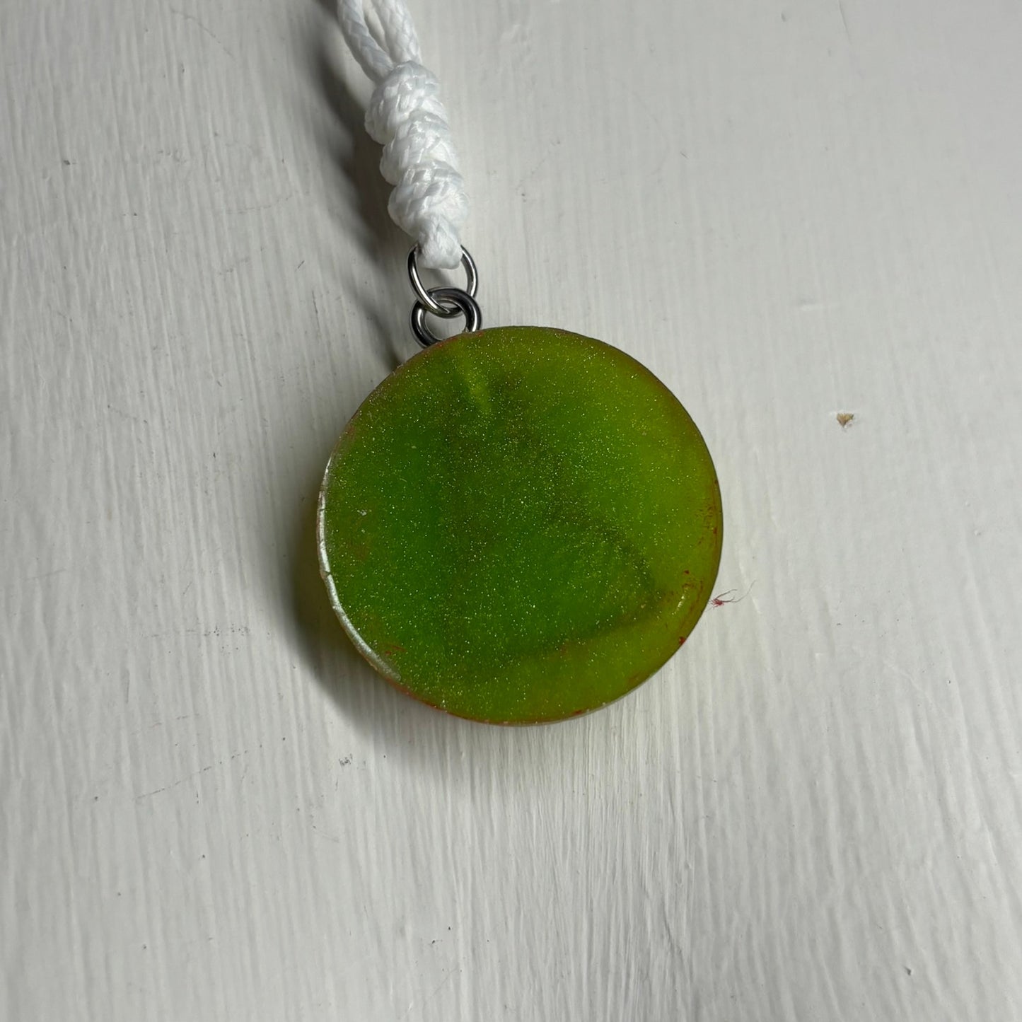 Green red Pawn - Handmade Resin Chess Necklace