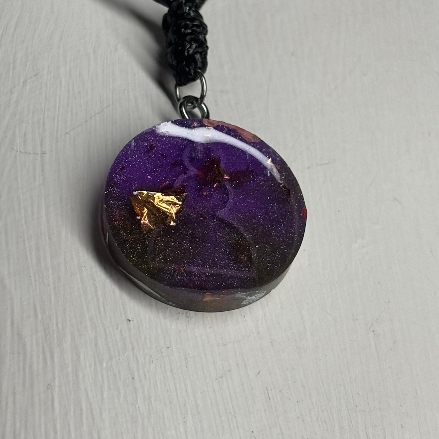 Purple Pawn - Handmade Resin Chess Necklace
