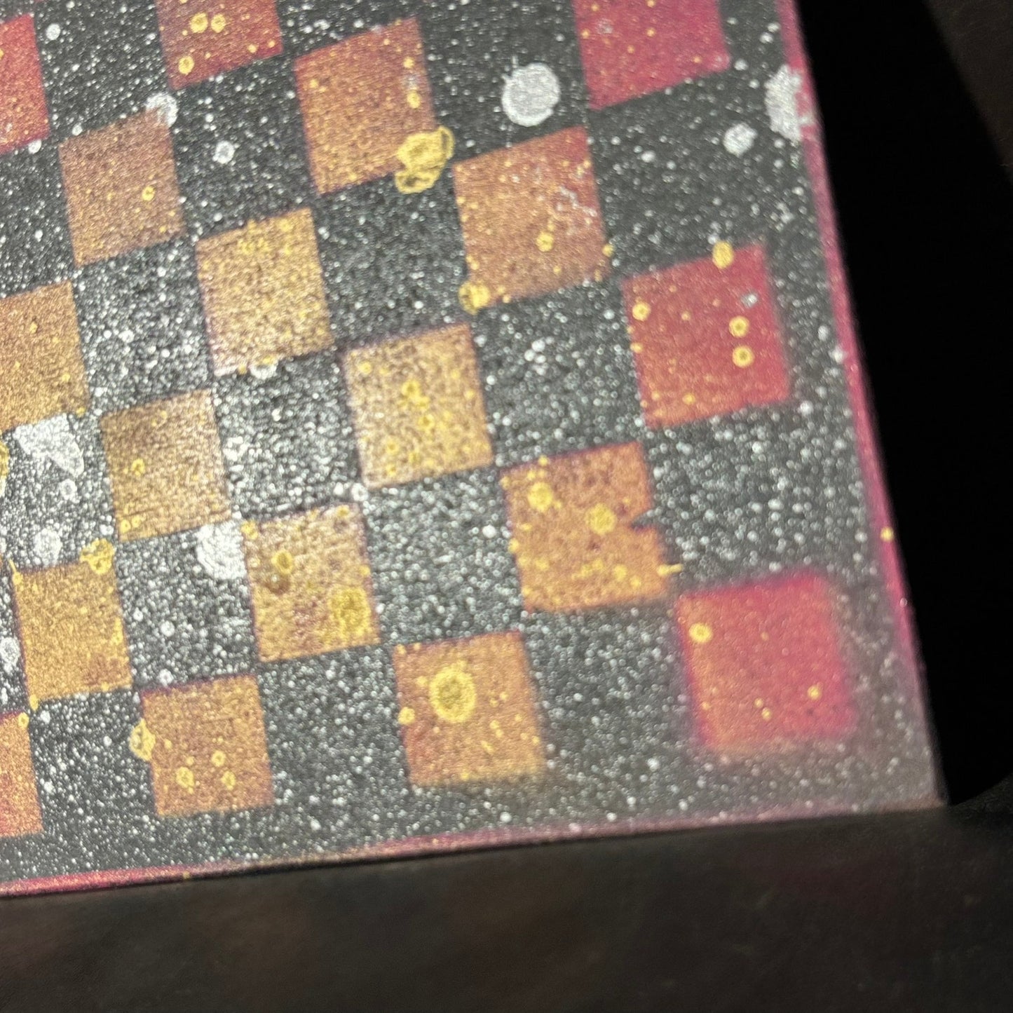 Gray & Pink - Painted Chess Board