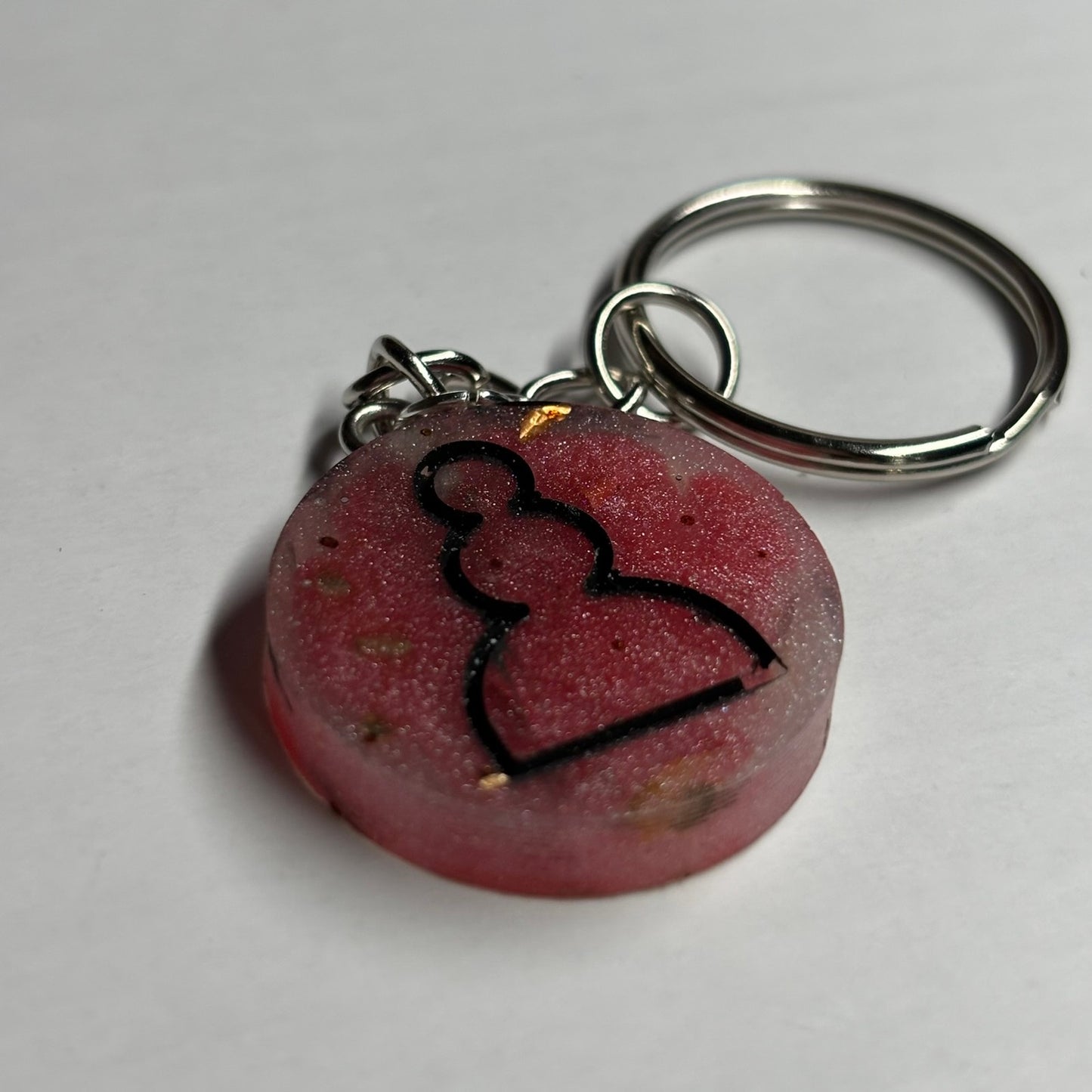 Red Puddle Pawn - Handmade Resin Keychain