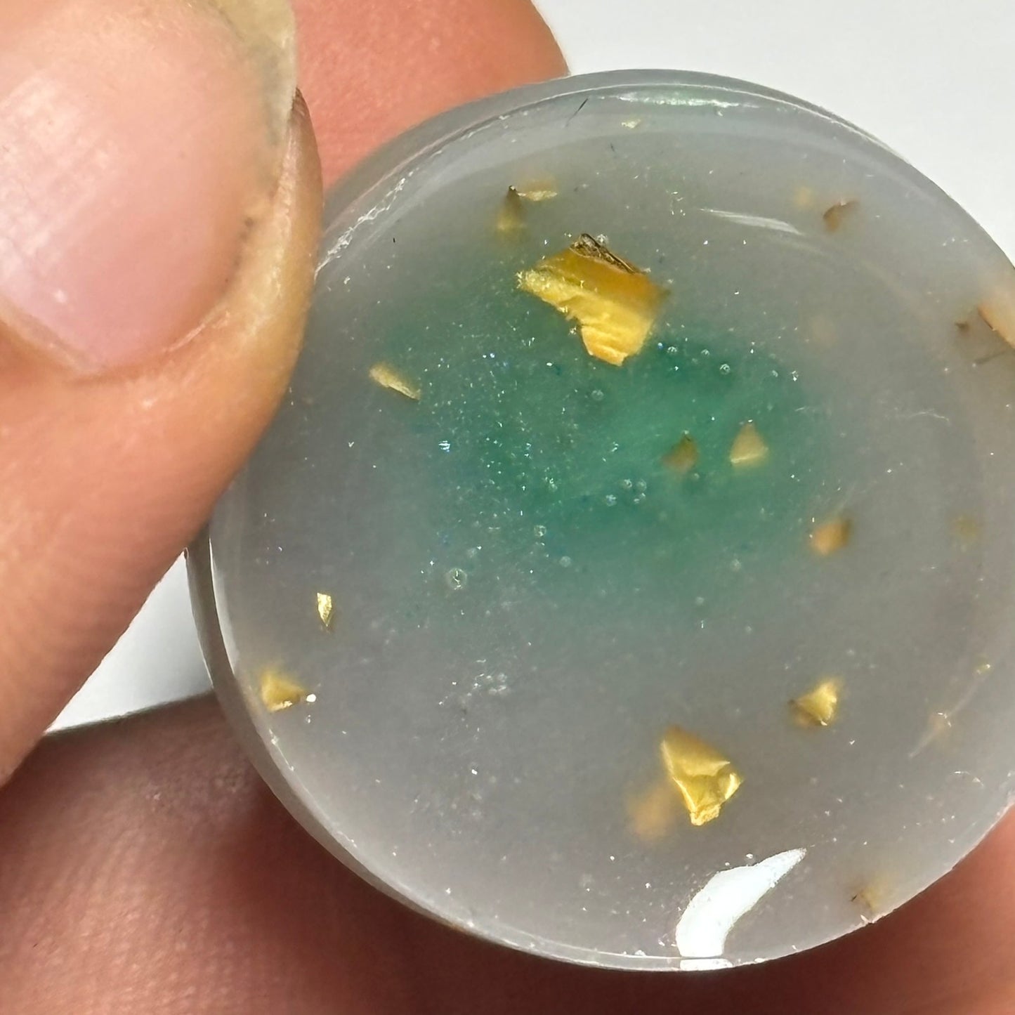 Green King - Handmade Resin Keychain