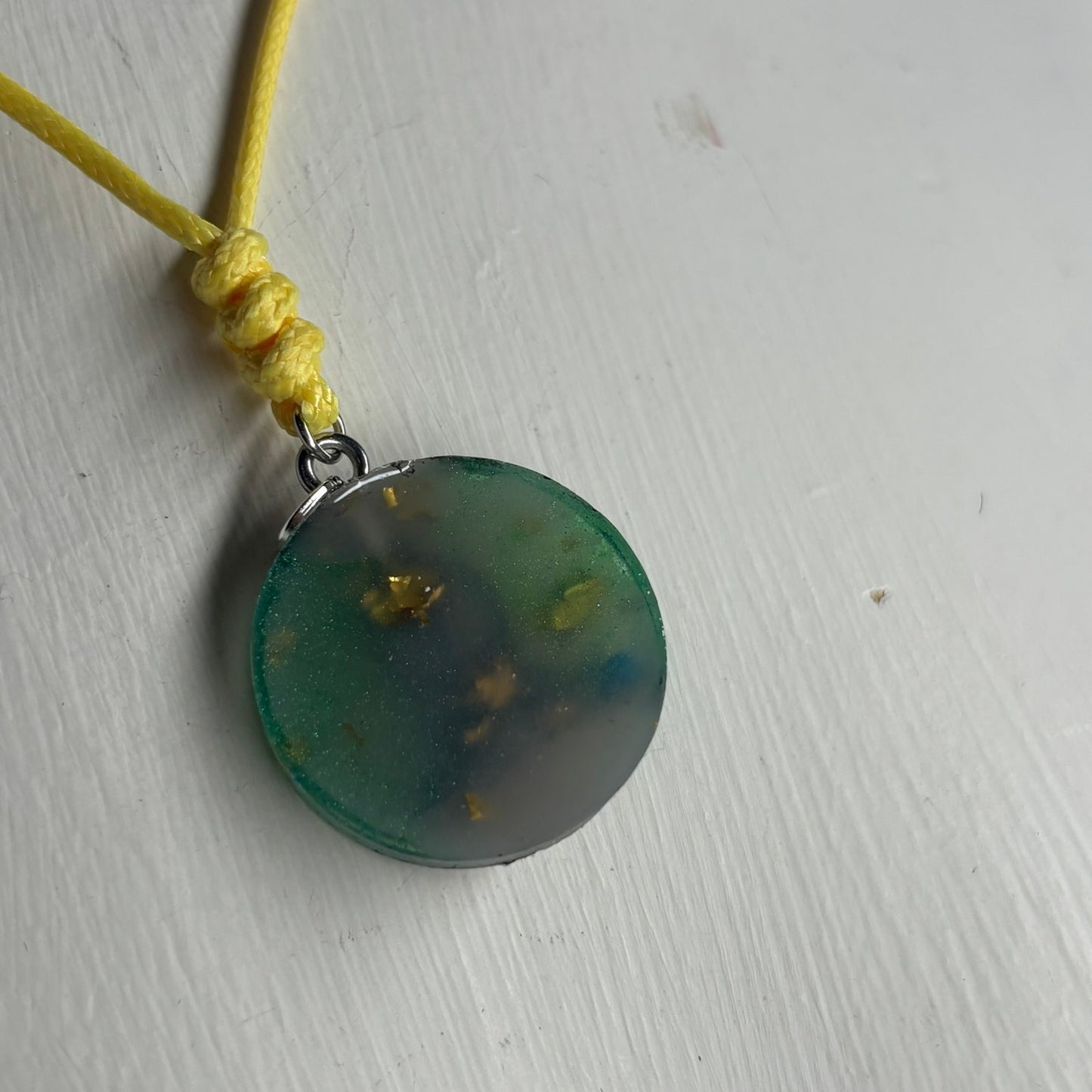 Forest Green Bishop - Handmade Resin Chess Necklace