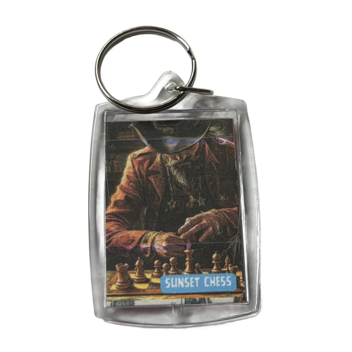 Cowboy Man - Chess  Photo Keychain