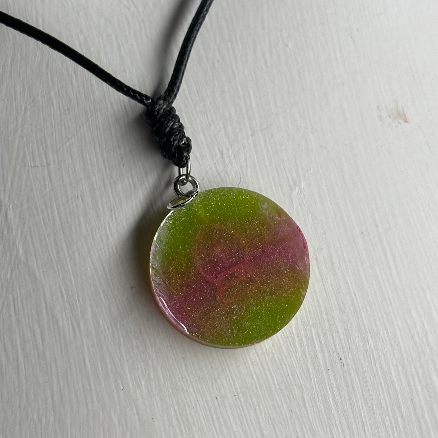 Pink Bishop - Handmade Resin Chess Necklace