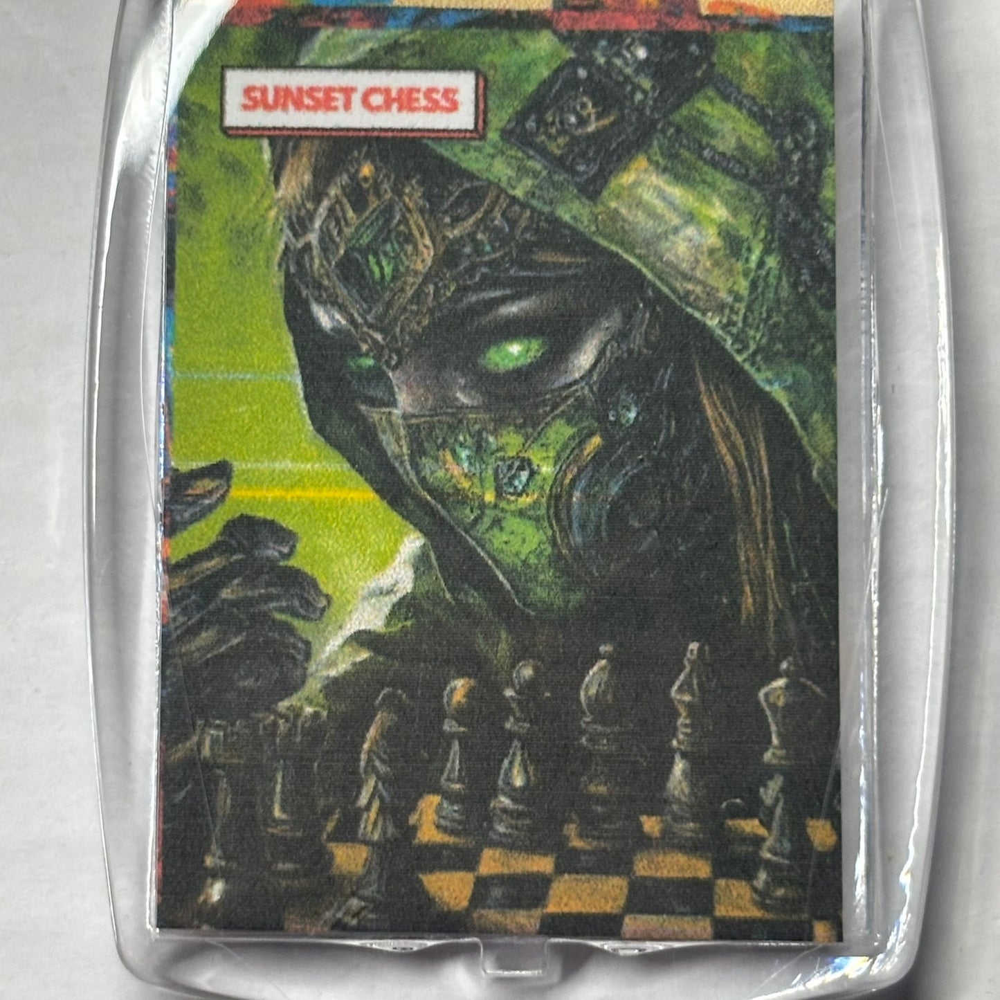 Green Woman - Chess  Photo Keychain
