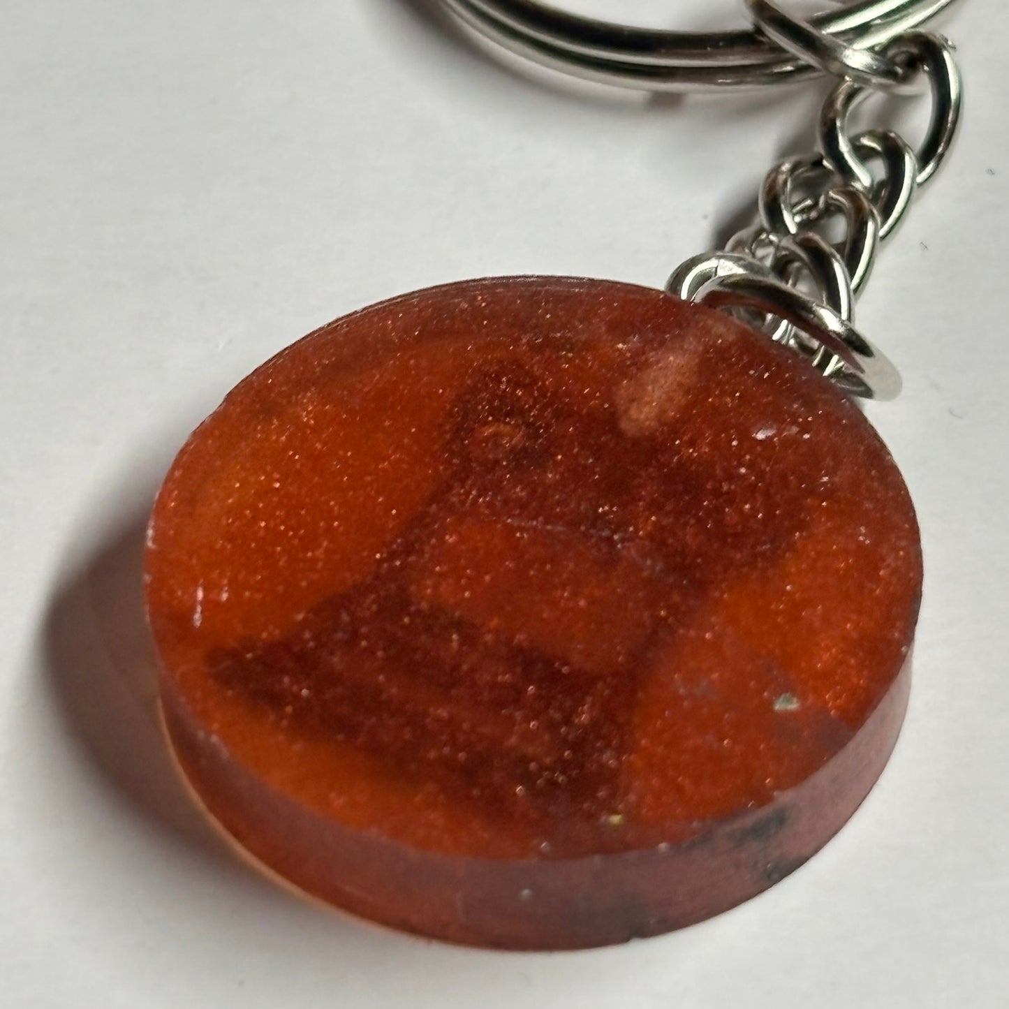 Stealth Red Rook - Handmade Resin Keychain - Flat Edition