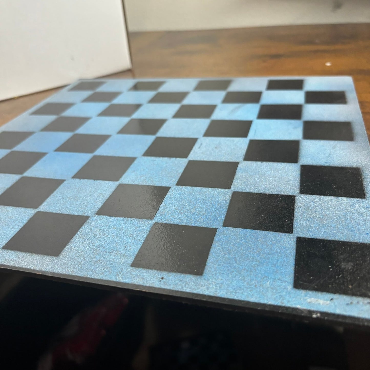 Blue Sky - Painted Chess Board