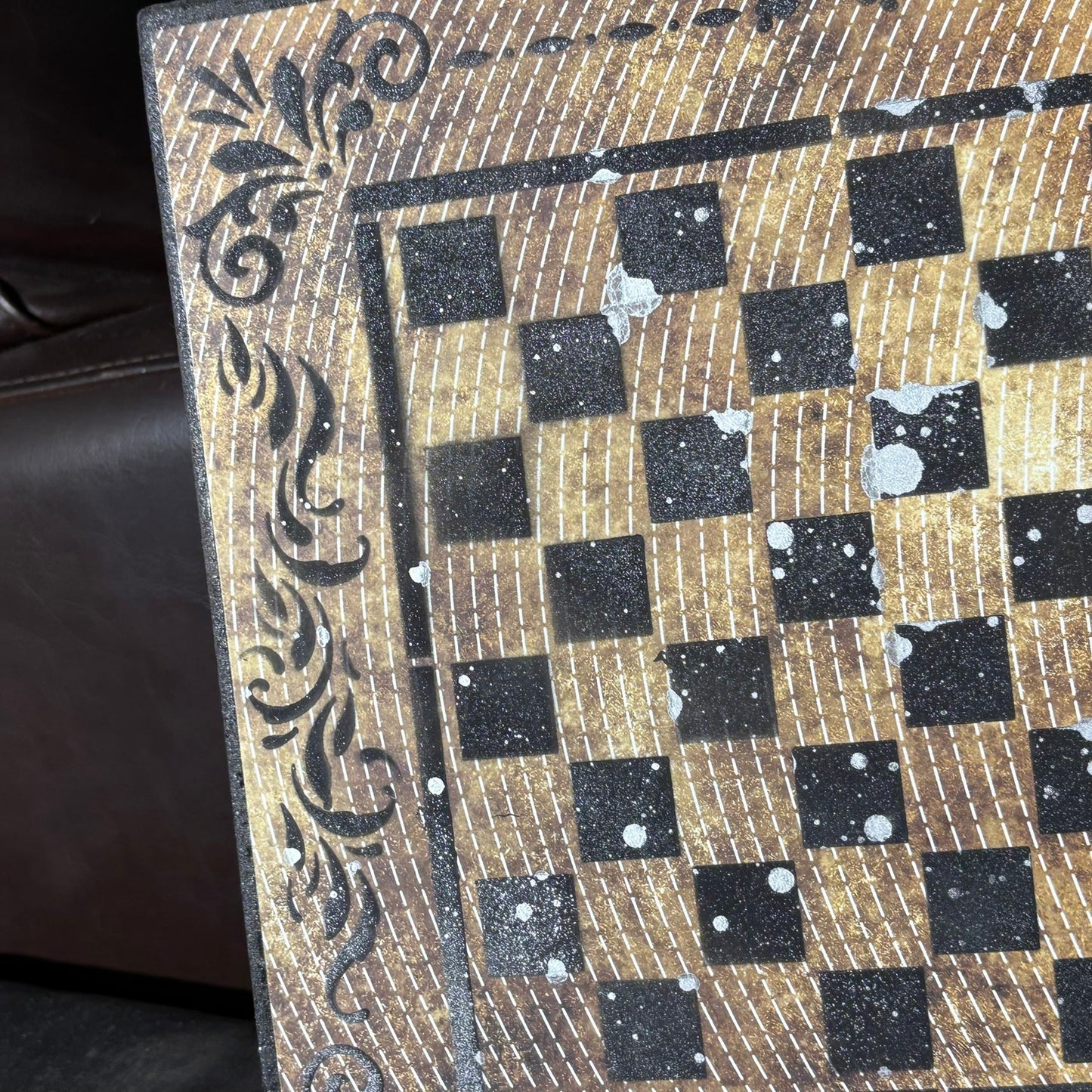 Vintage Brown - Scrapbook Chess Board