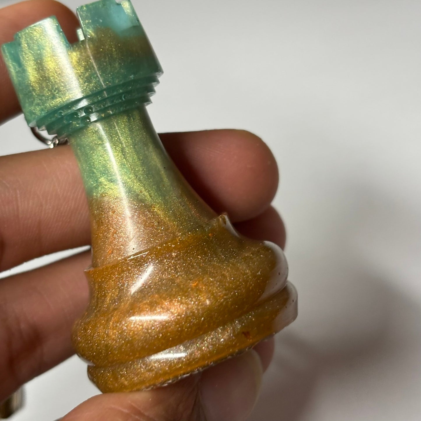 Classic Mixed Rook - Handmade Resin Keychain - Large Edition