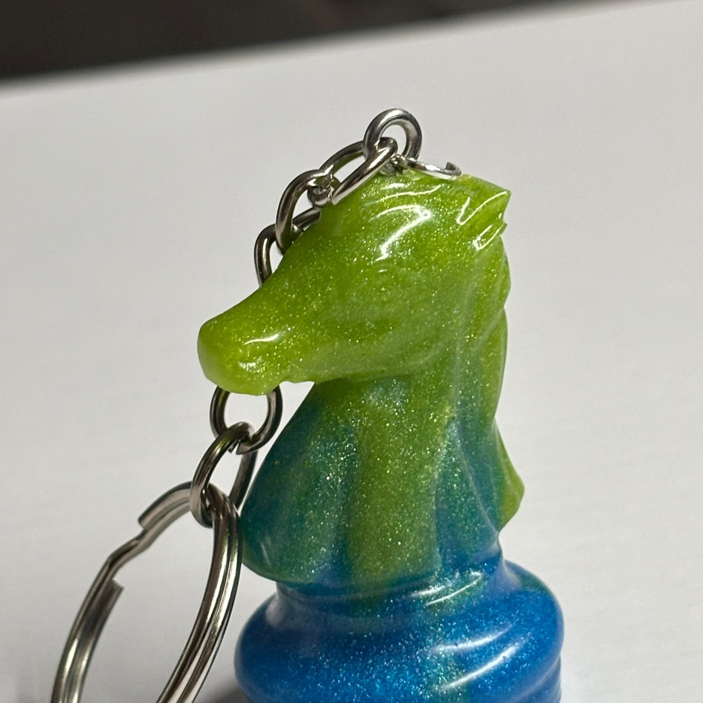 Green Swivel Knight - Handmade Resin Keychain