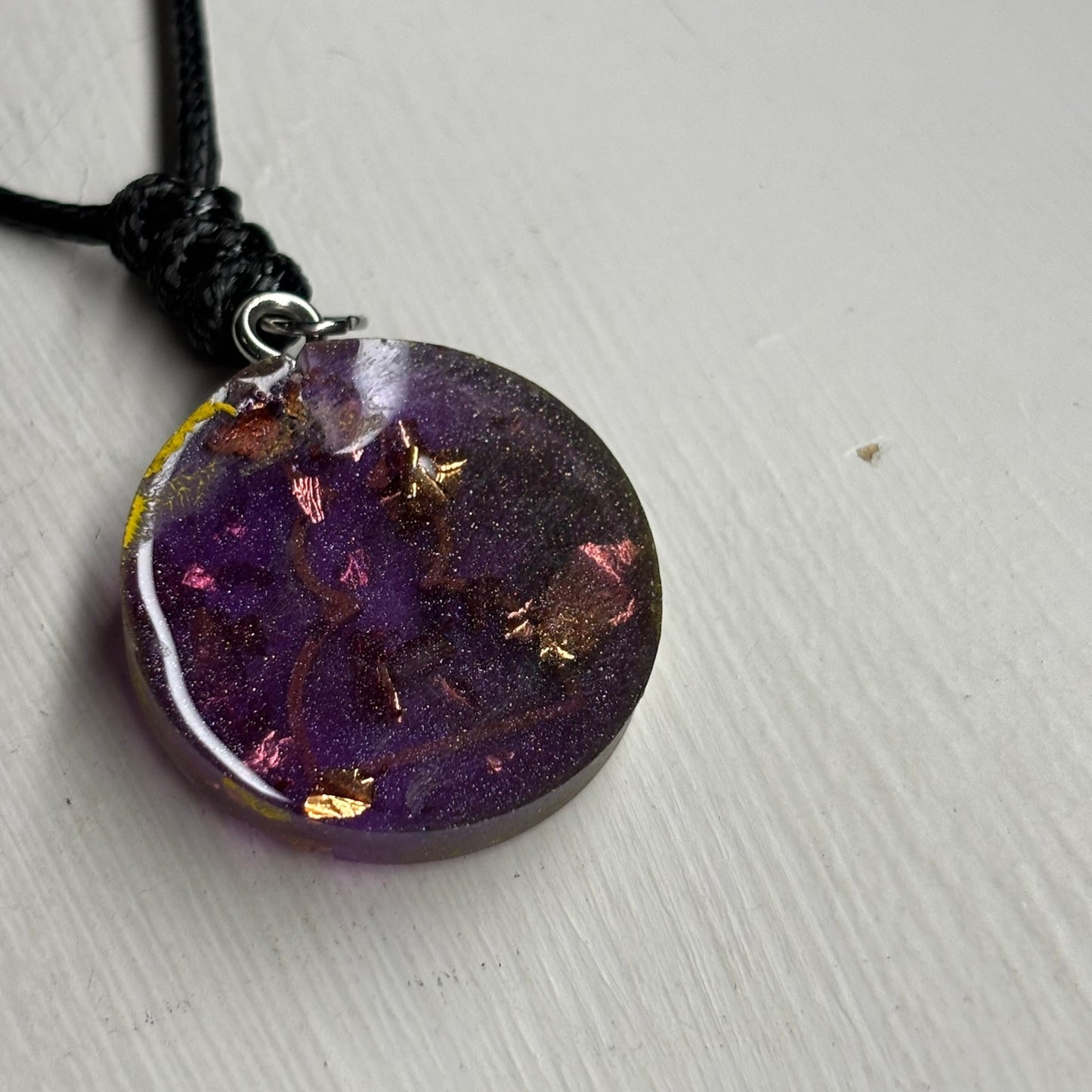 Purple Crystal Pawn - Handmade Resin Chess Necklace