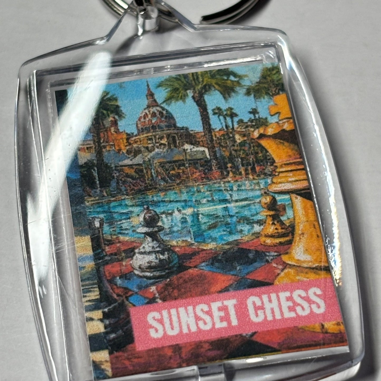 Poolside - Chess  Photo Keychain