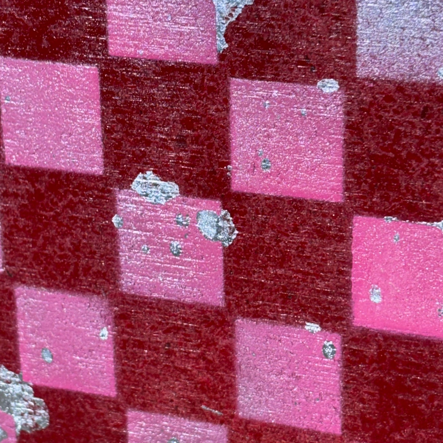 Pink & Red - Painted Chess Board