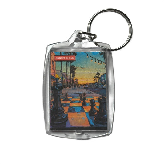 Street Side - Chess  Photo Keychain