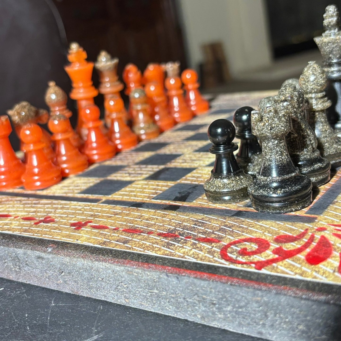 Opal Vintage Pattern - Scrapbook Chess Set
