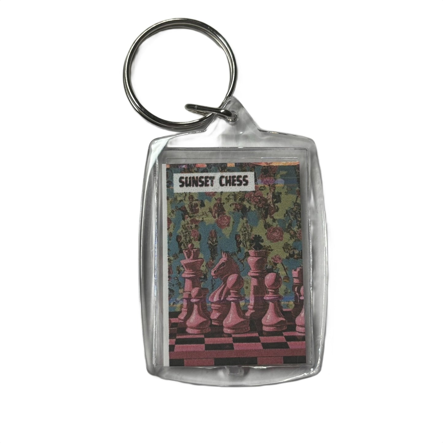 Pink Set - Chess  Photo Keychain