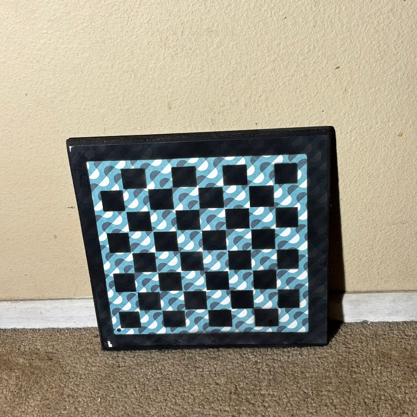 Aqua Green - Scrapbook Chess Board