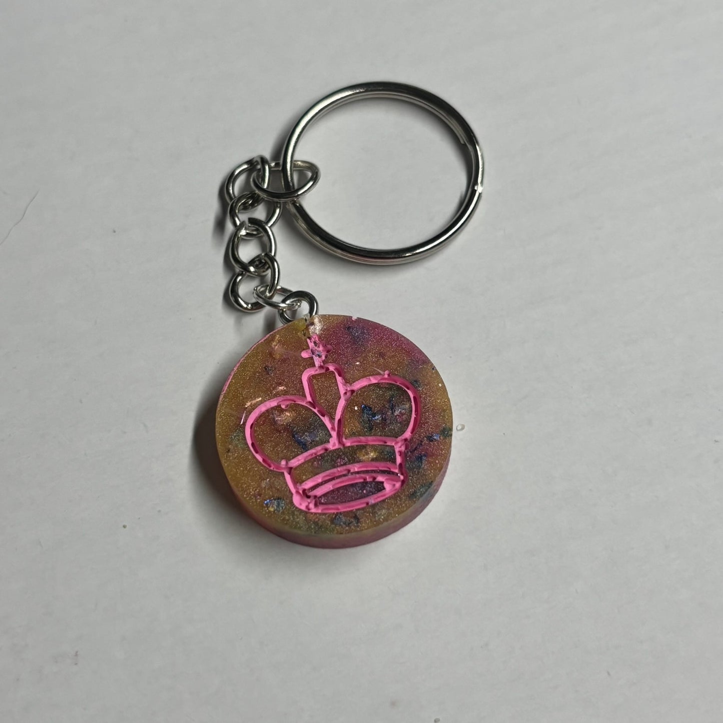 Pink King - Handmade Resin Keychain