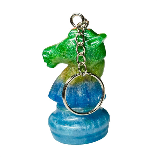 Colorful Knight - Handmade Resin Keychain - Large Edition