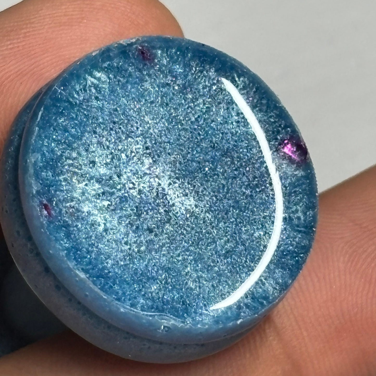 Plain Blue King - Handmade Resin Keychain