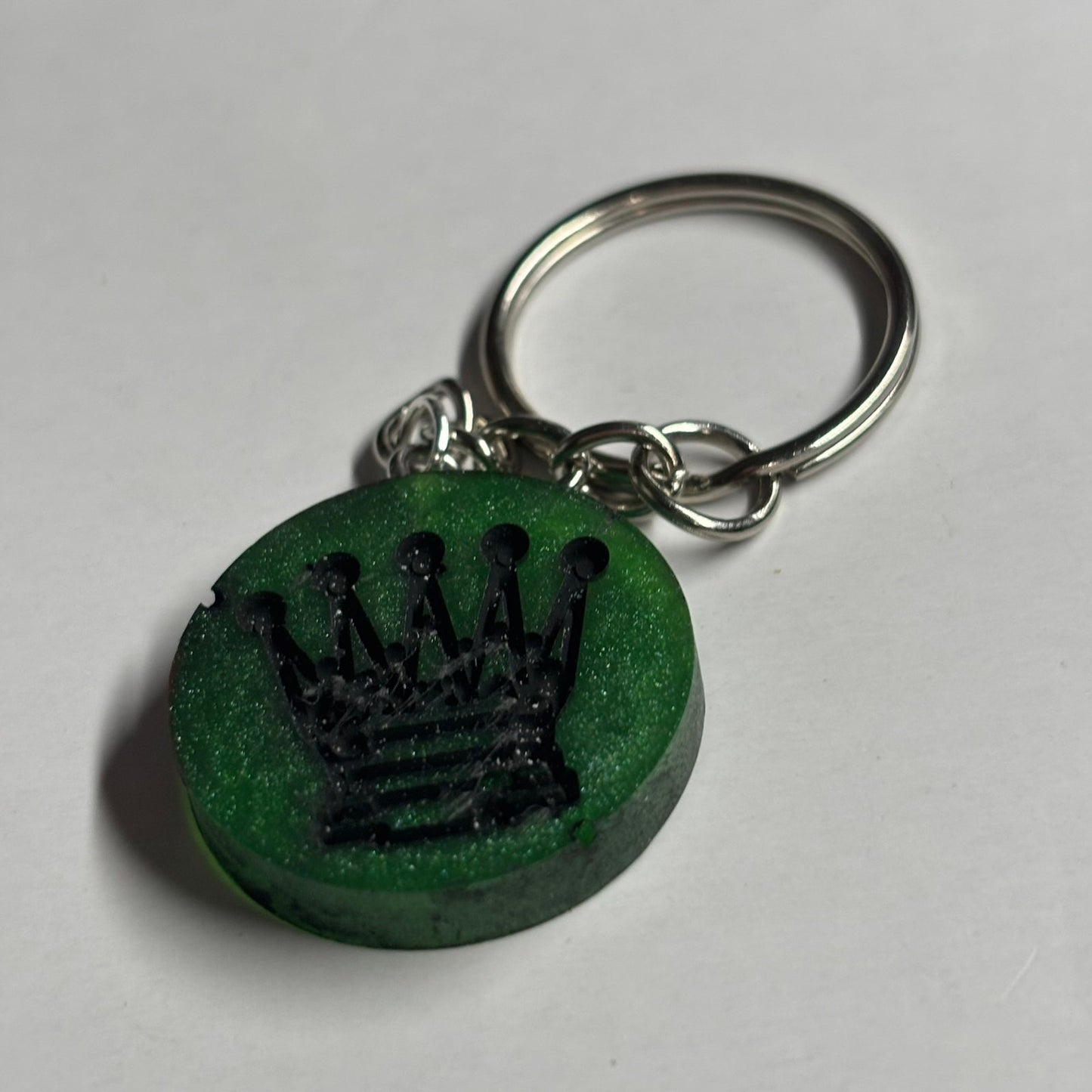 Green Black Queen - Handmade Resin Keychain