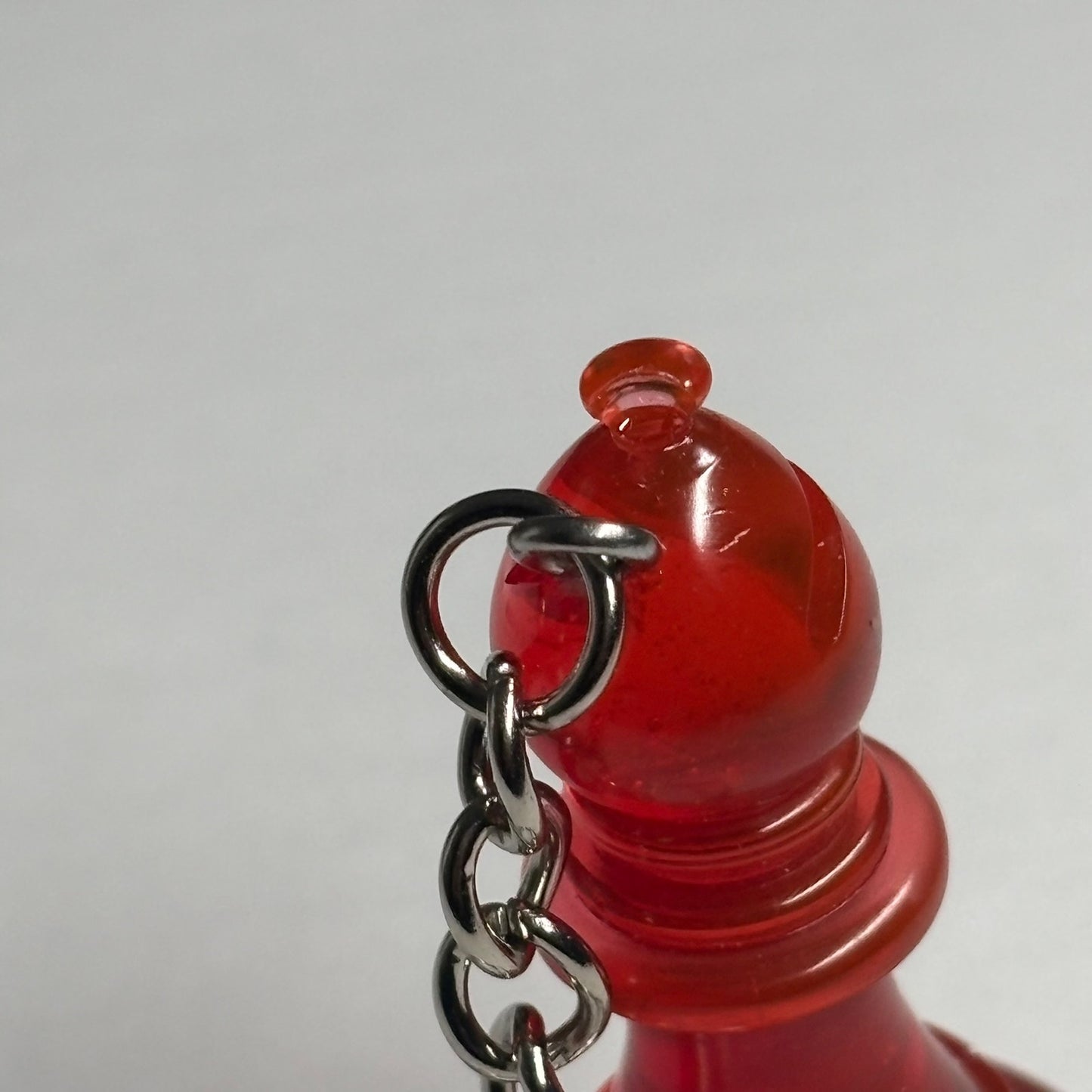 Cherry Red Bishop - Handmade Resin Keychain