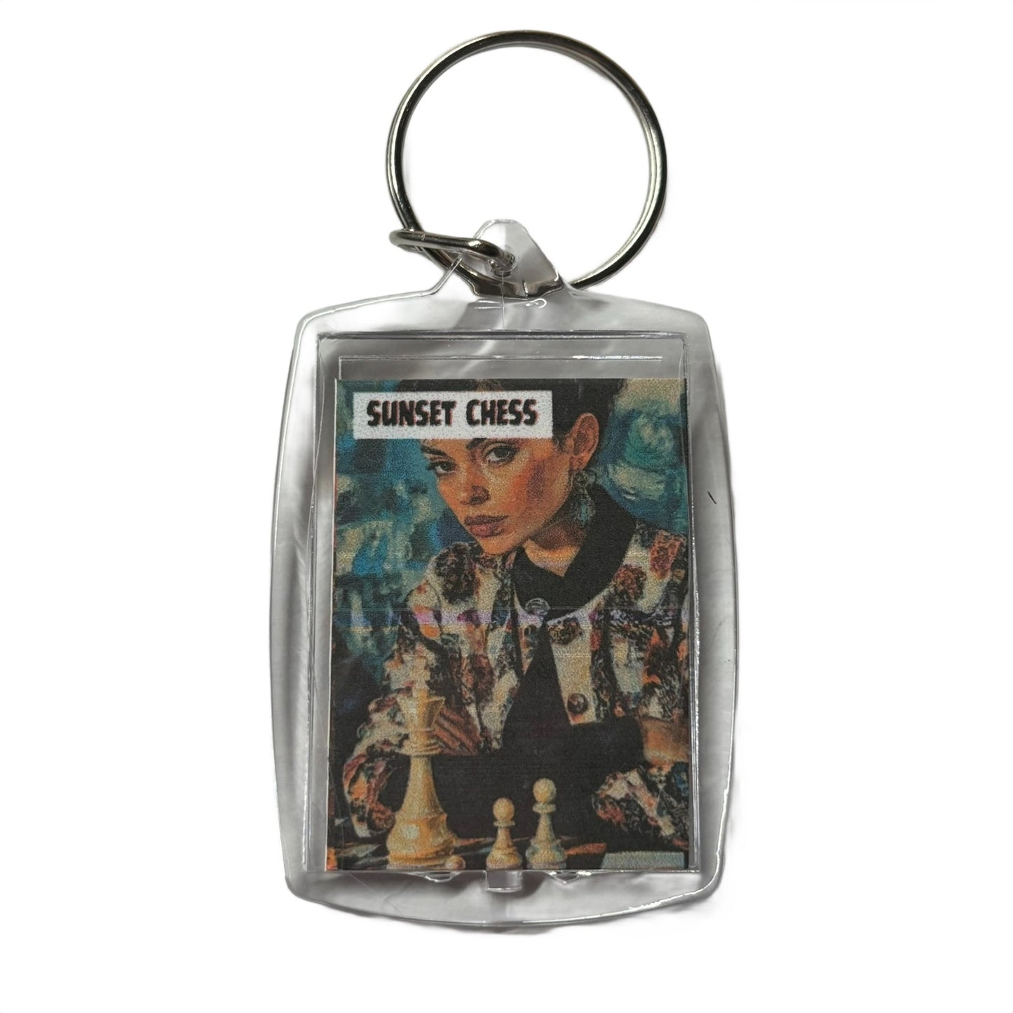 Classic Woman - Chess  Photo Keychain