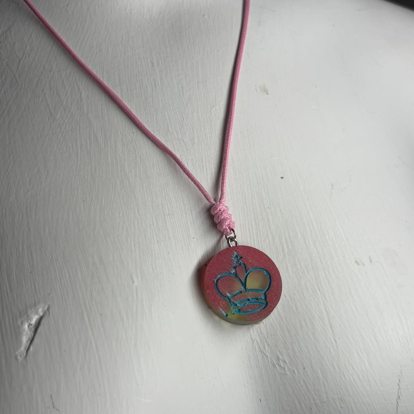 Vintage Retro King - Handmade Resin Chess Necklace